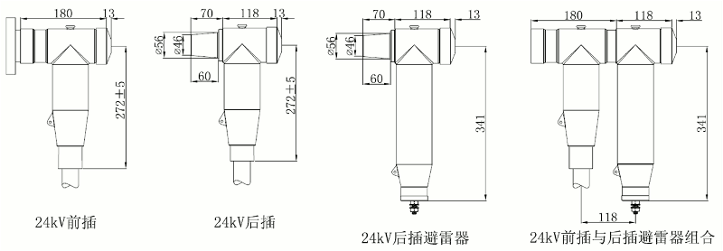 星空电子核材24kV欧式630A屏蔽型可分离连接器尺寸图.gif 星空电子核材24kV欧式630A屏蔽型可分离连接器尺寸图.gif